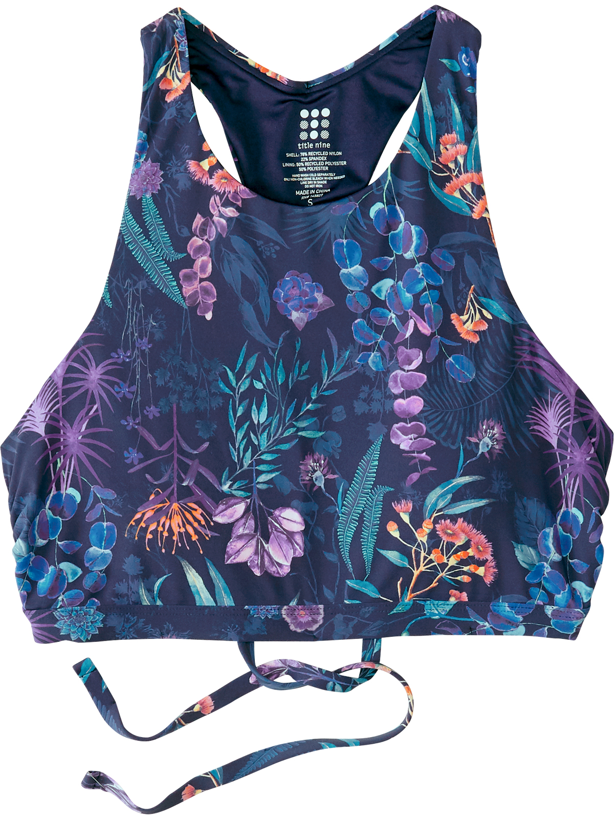 High Neck Bikini Top: Selkie Botanique