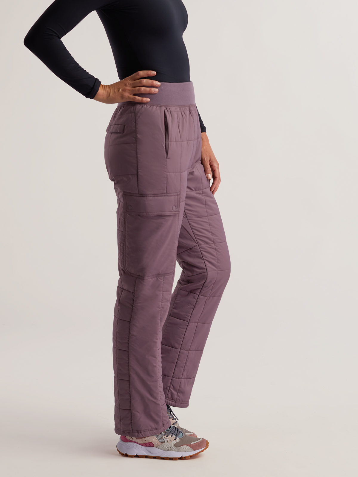 Women's High Rise Quilted Joggers Pinyon | Title Nine