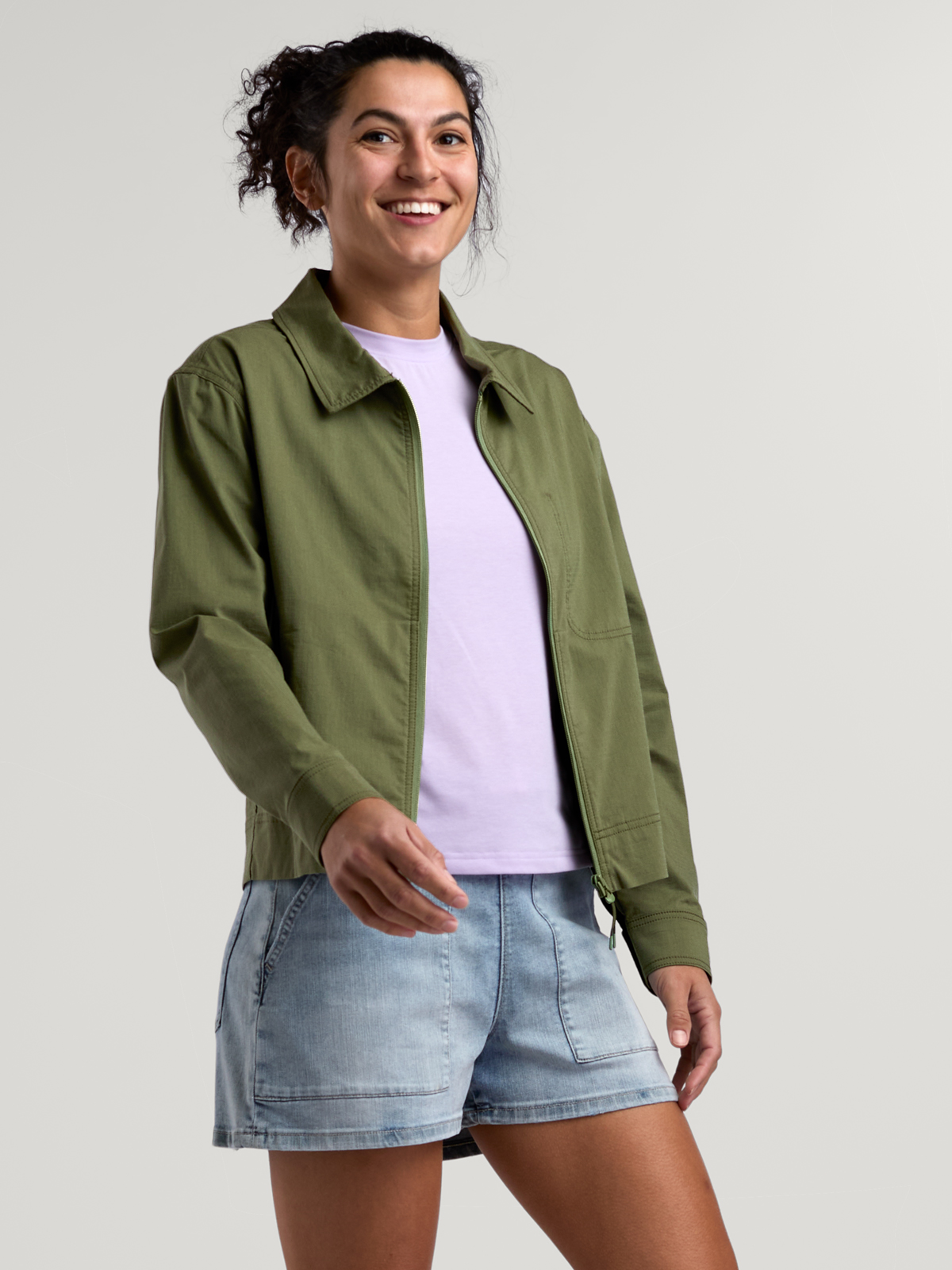 Women's Stretch Workwear Full Zip Jacket Scout | Title Nine