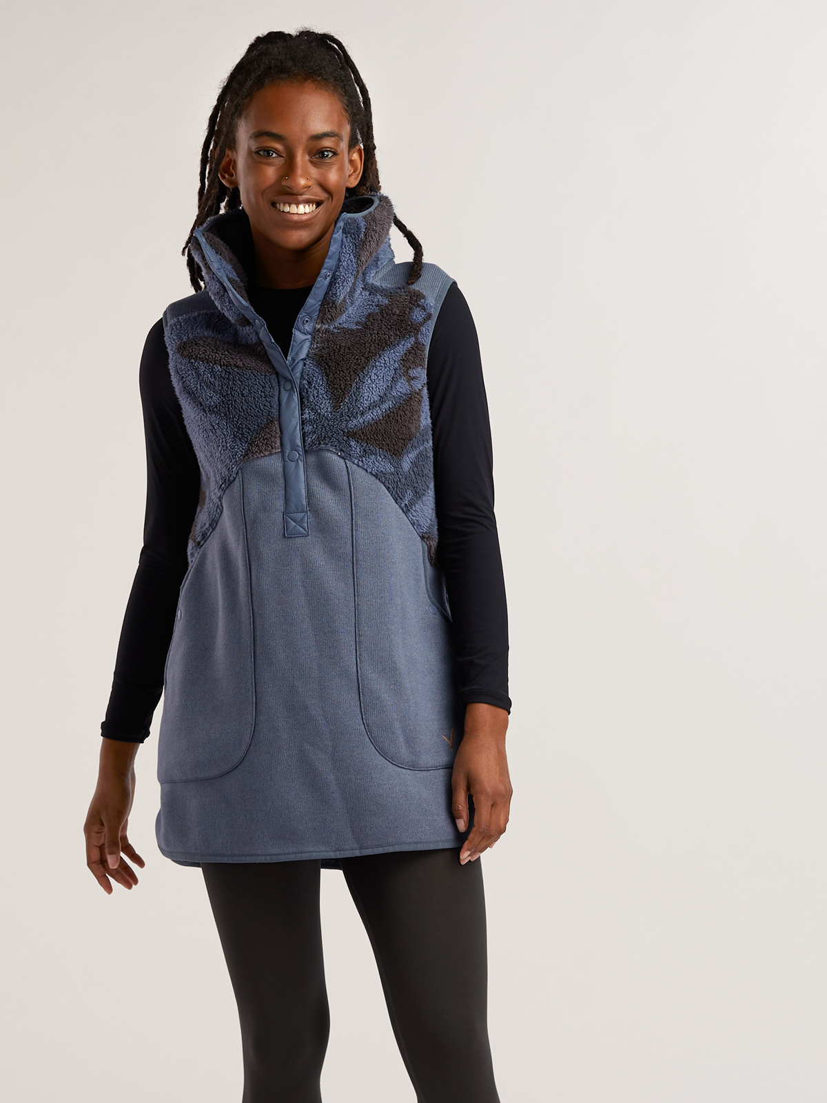 Indyeva Women's Mezcla Cozy Insulated Vest Dress