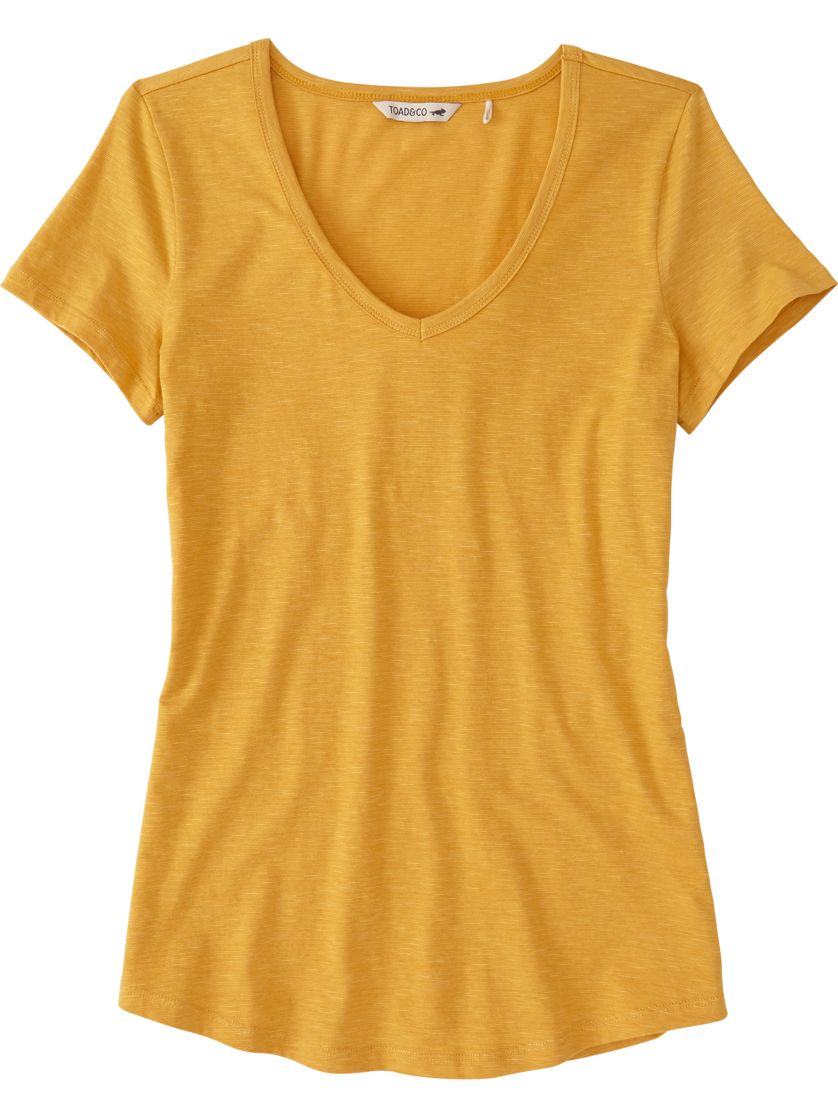 Yellow v online neck top