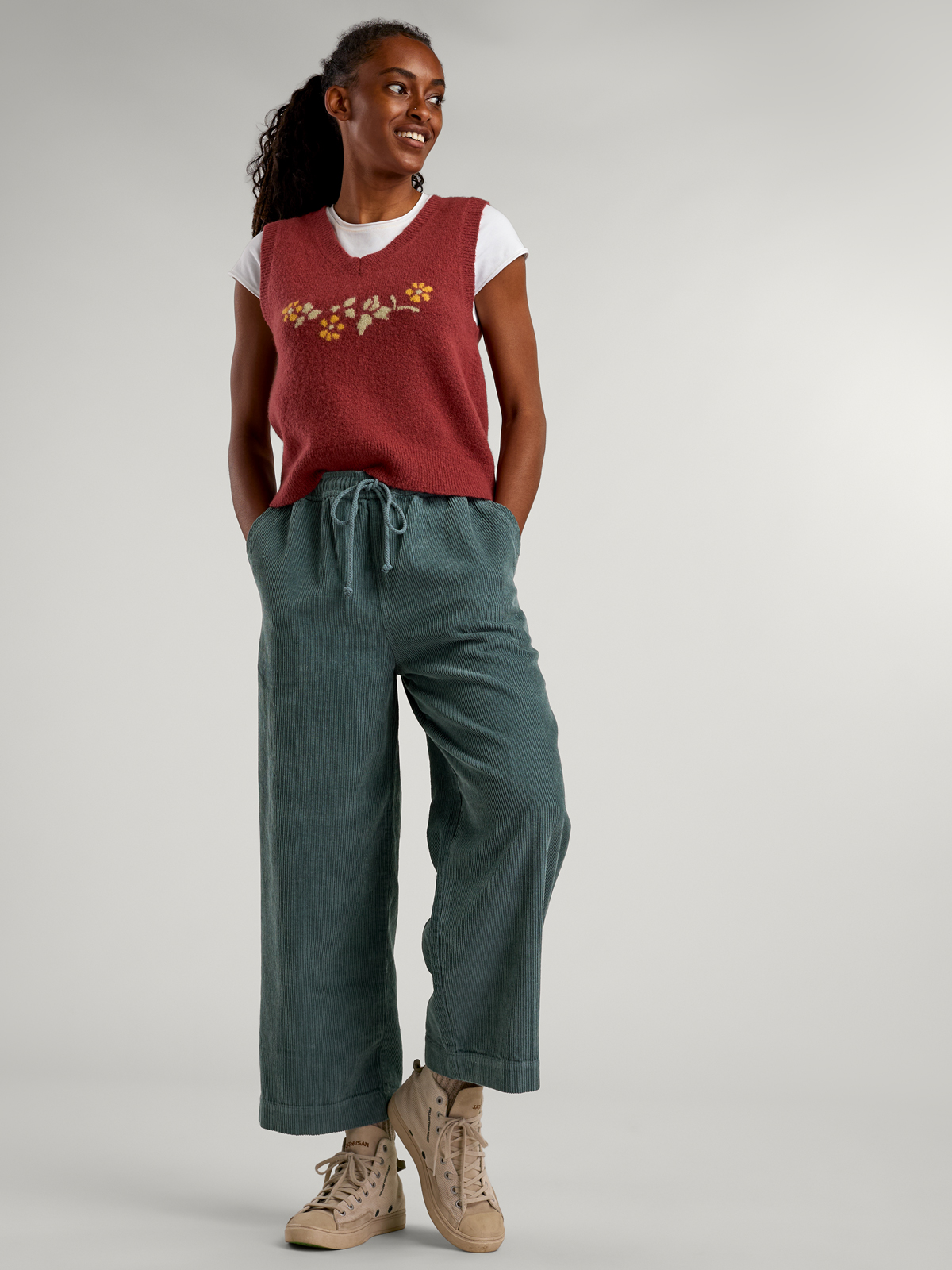 Toad&Co Women's Pull On Wide Leg Corduroy Pants Cascadia | Title Nine