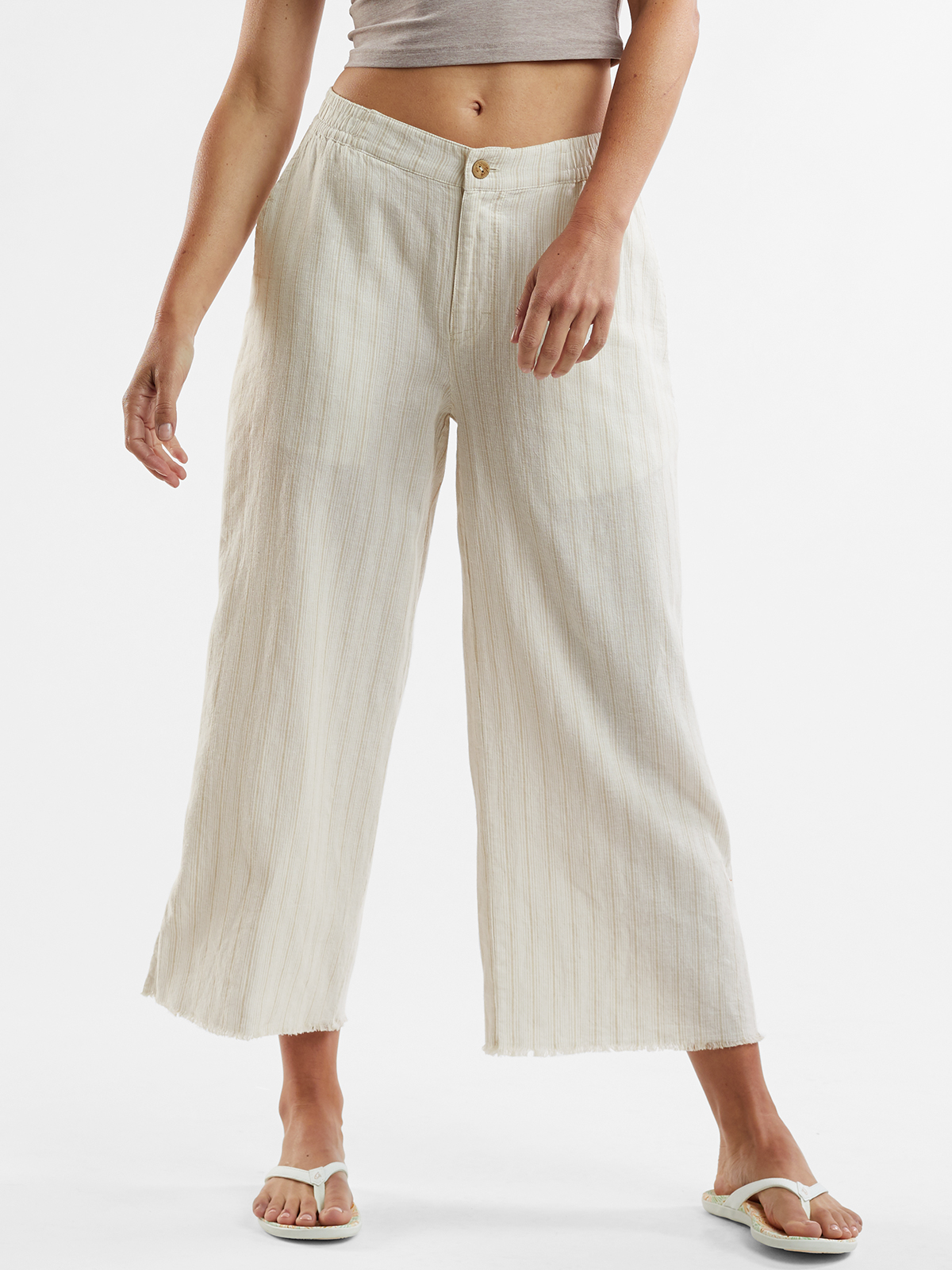 Carve Designs Wide Leg Cropped Linen Pants Title Nine