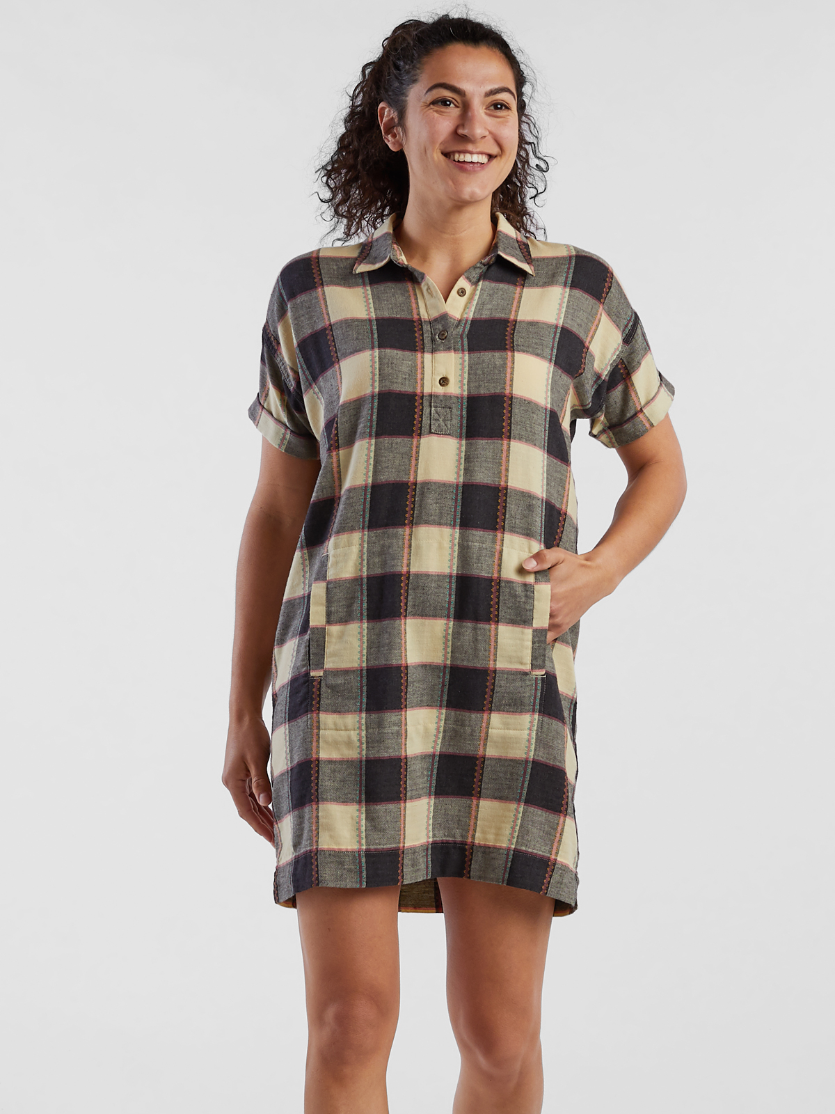 POI ポイ　check tunic dress poi ポィ POI ポイ check tunic dress poi ポィ check tunic dress | PoI