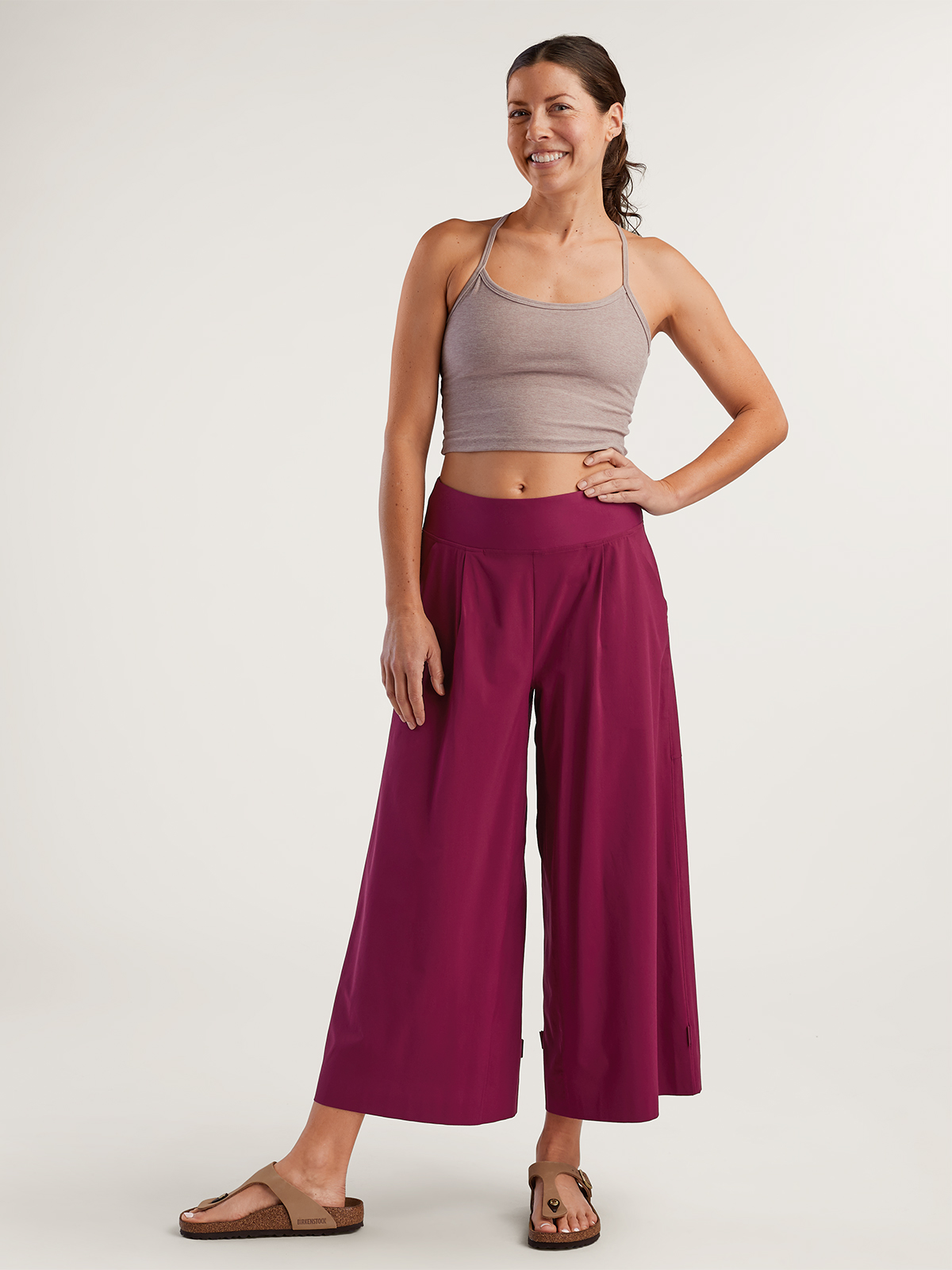 flowy pants cinched at bottom