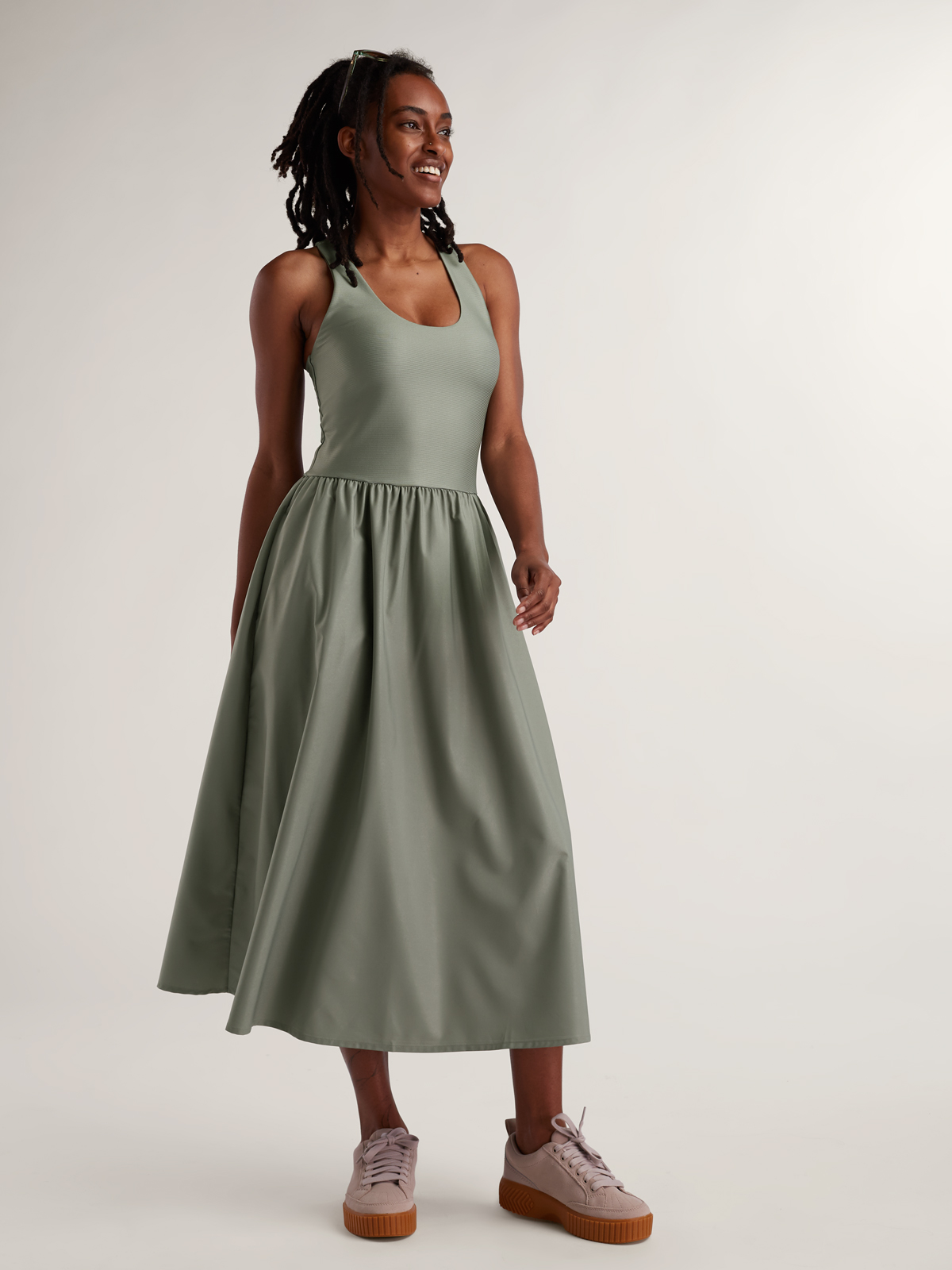 Sweaty Betty Explorer Ribbed Rackerback Dress | Title Nine
