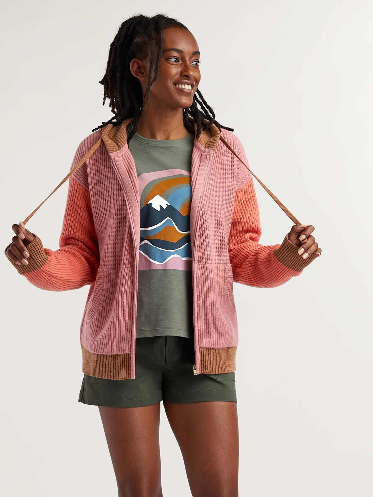 Women's Full Zip Merino Wool Sweater: Equinox Outlet