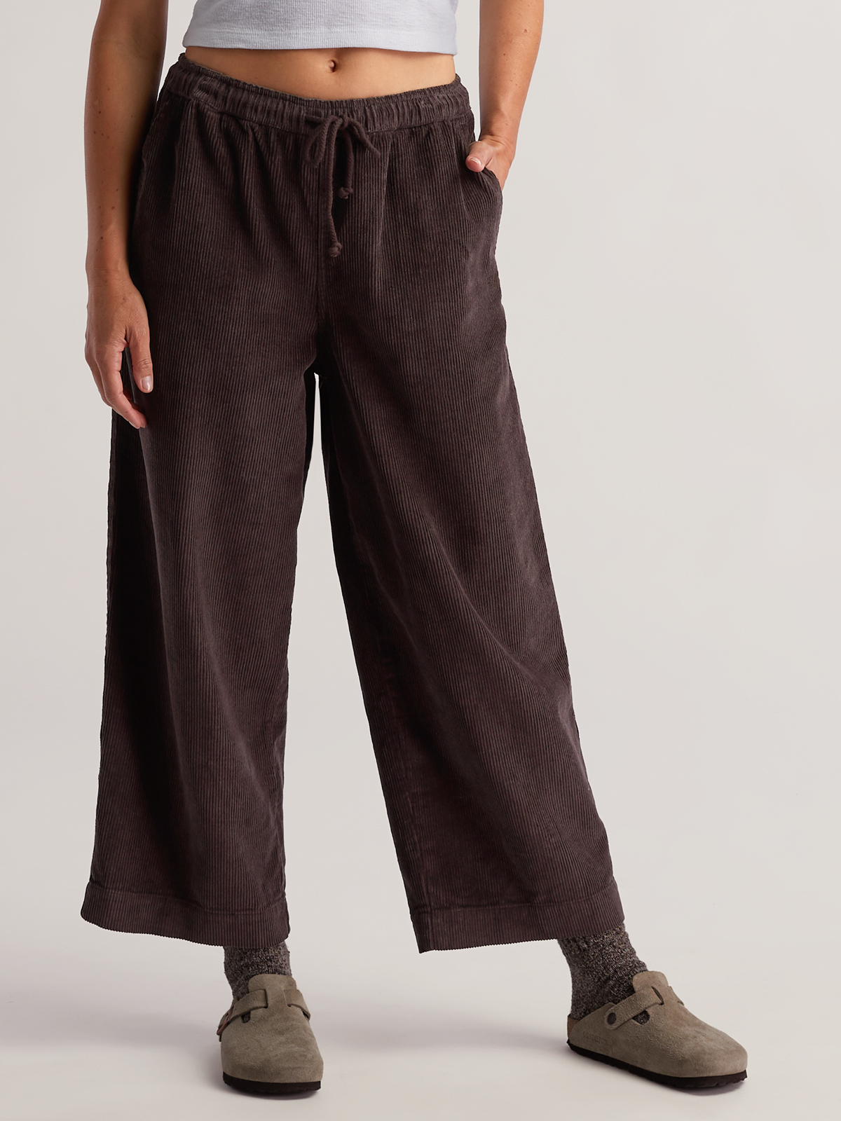 Toad&Co Women's Pull On Wide Leg Corduroy Pants Cascadia | Title Nine