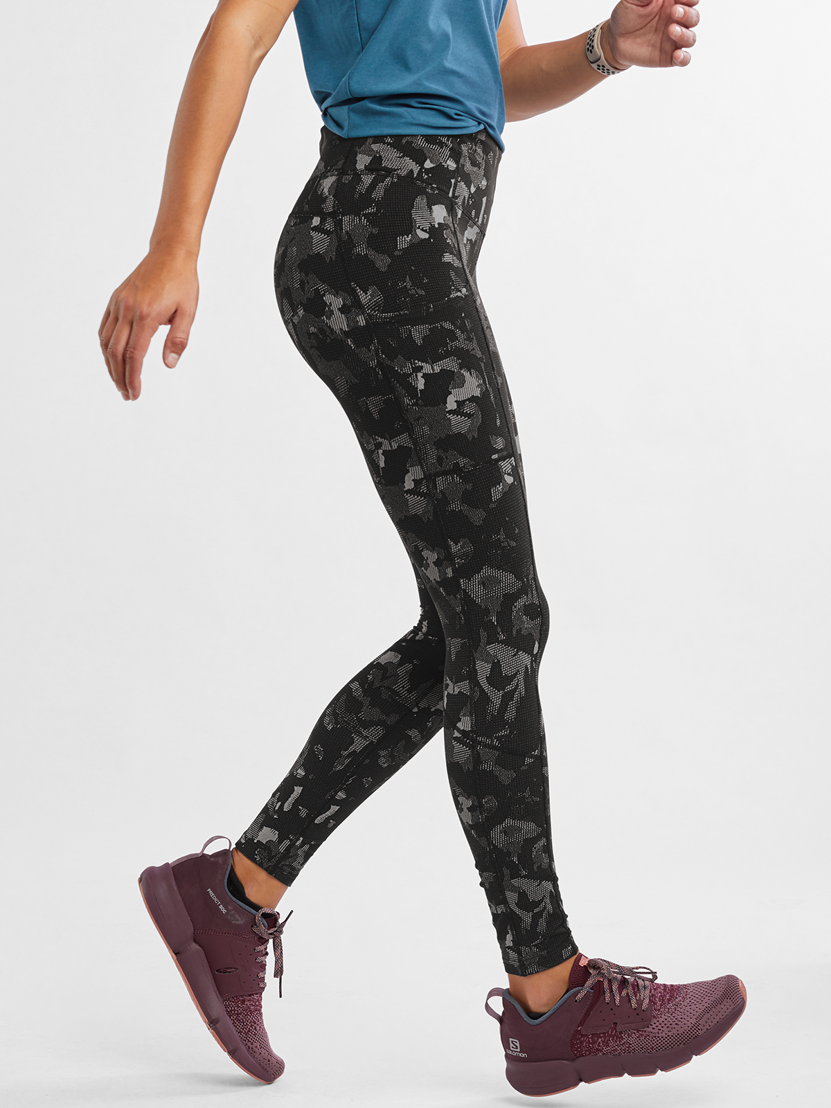 Women's Running Leggings Daily Decathlon - Melange | Nine