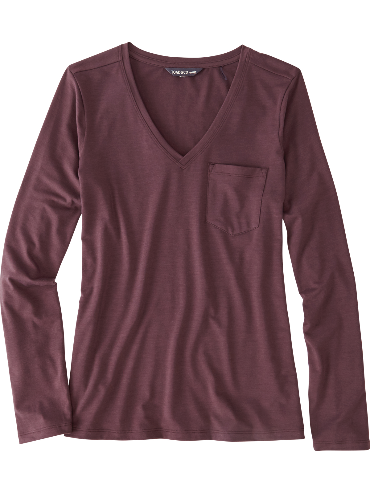 orange v neck long sleeve shirt