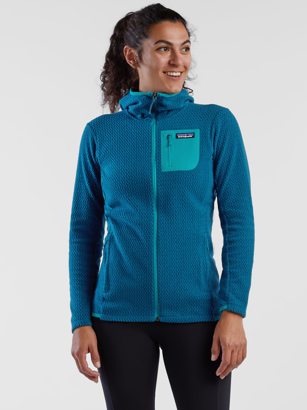 Patagonia Women's R1 Air Full-Zip Fleece Hoodie | Title Nine Patagonia Women's R1 Air Full-Zip Fleece Hoodie | Title Nine
