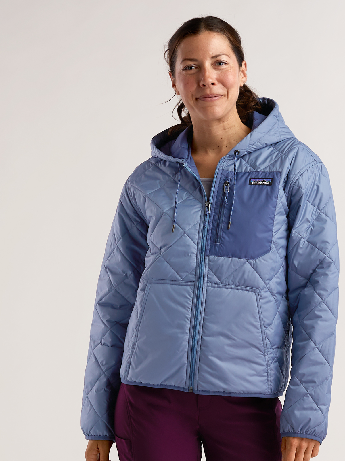 Patagonia Diamond Quilted Bomber Hoodie Jacket | Title Nine