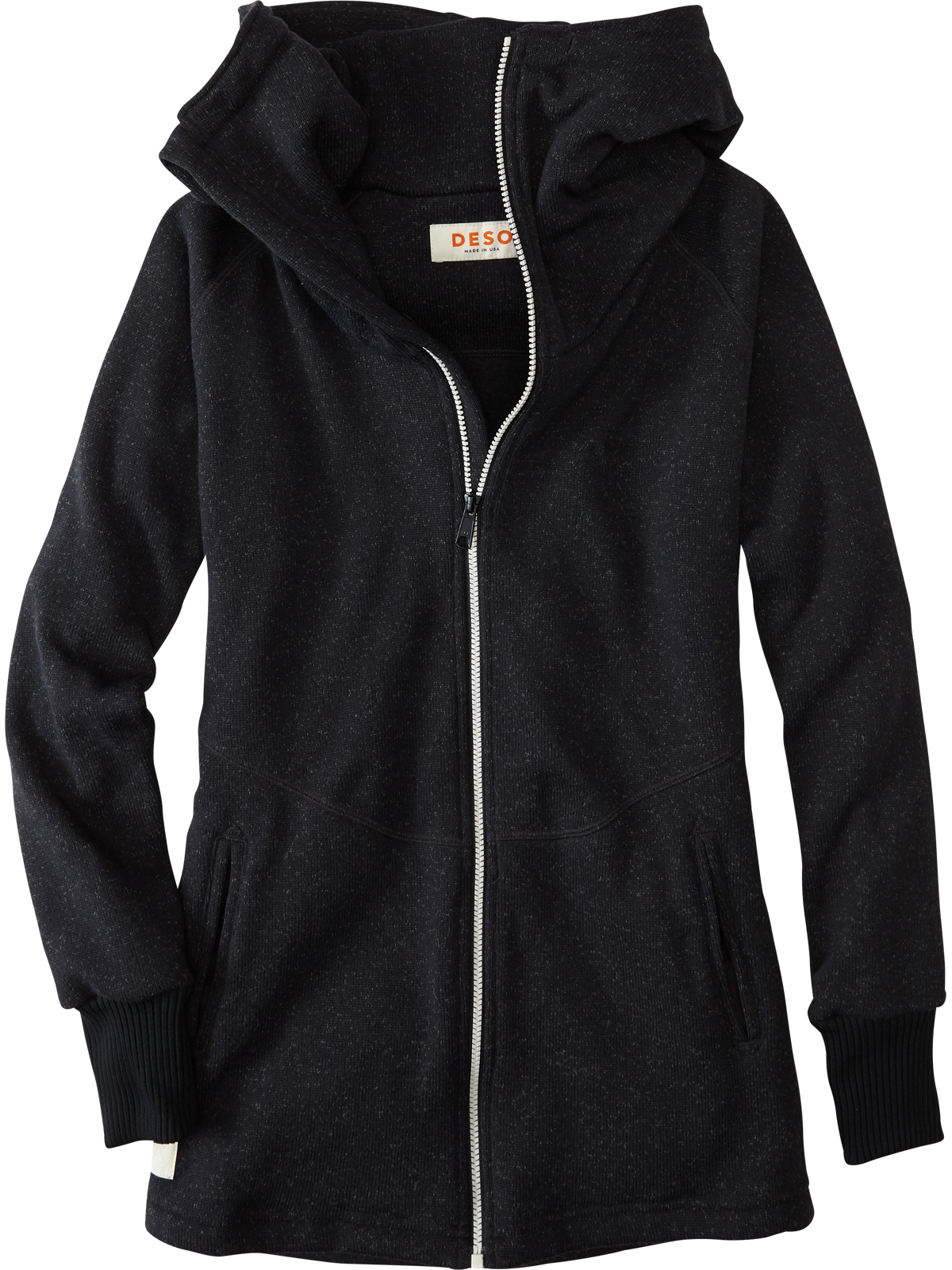 Fleece Tunic Hoodie Small Batch Full Zip Title Nine