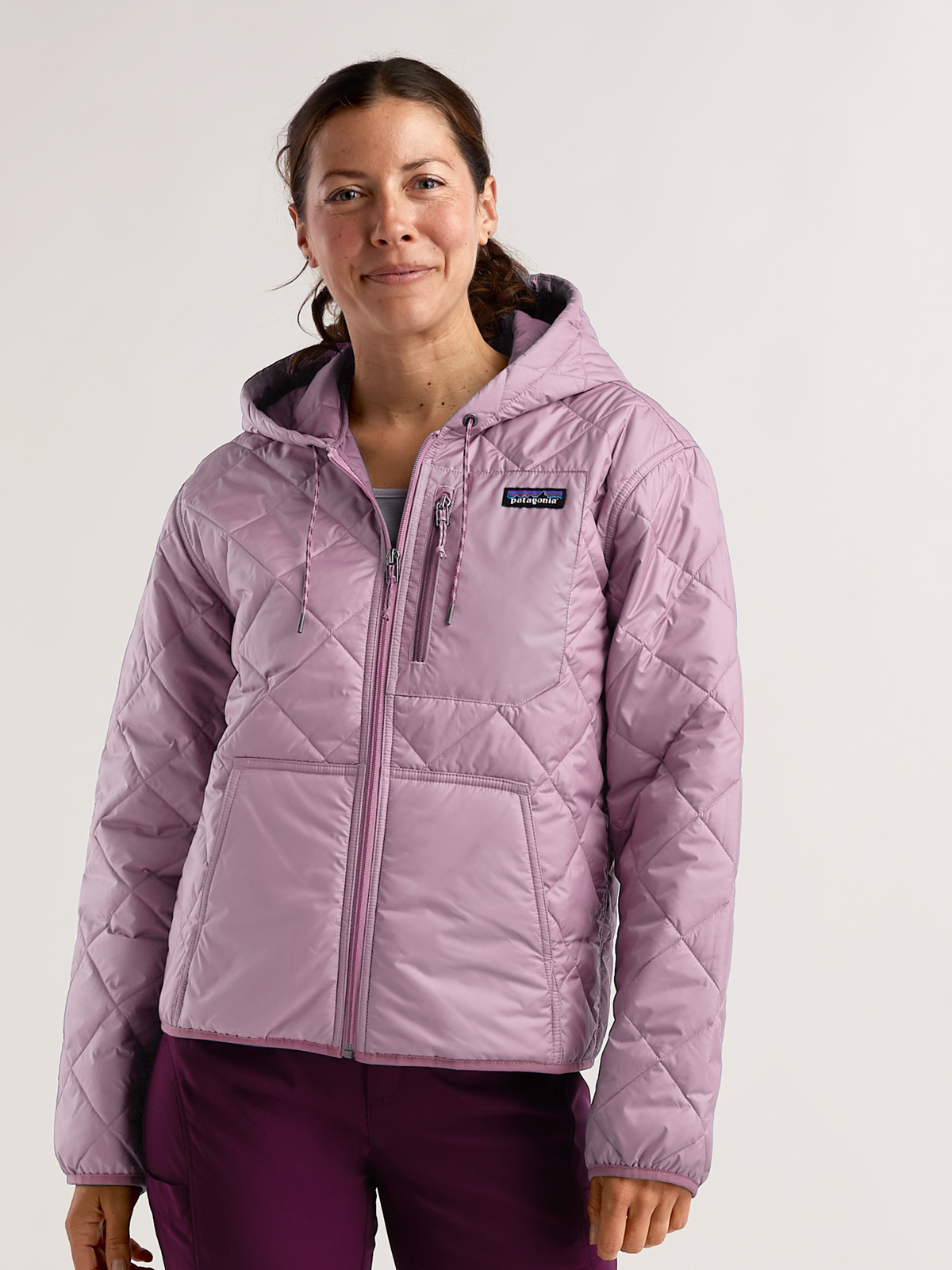 Patagonia Diamond Quilted Bomber Hoodie Jacket | Title Nine