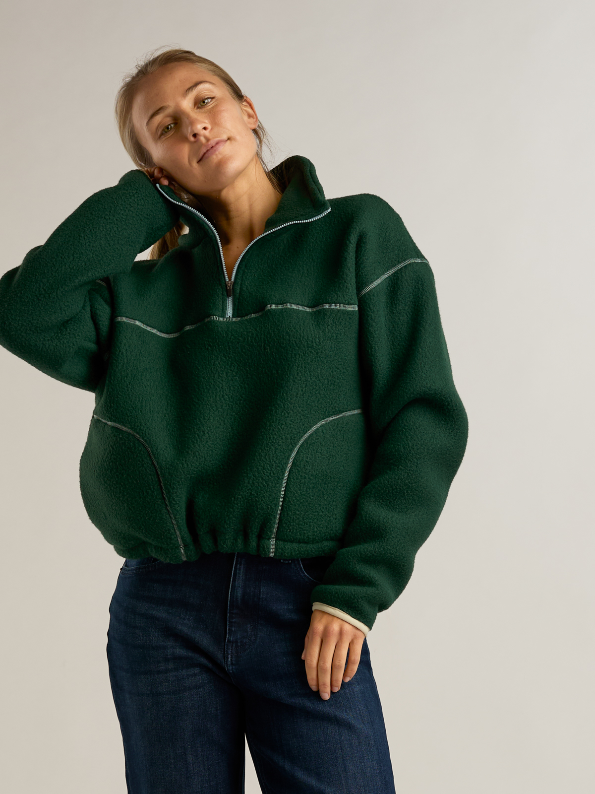 Deso Women's Oversized Pullover 1/4 Zip Fleece Freel | Title Nine