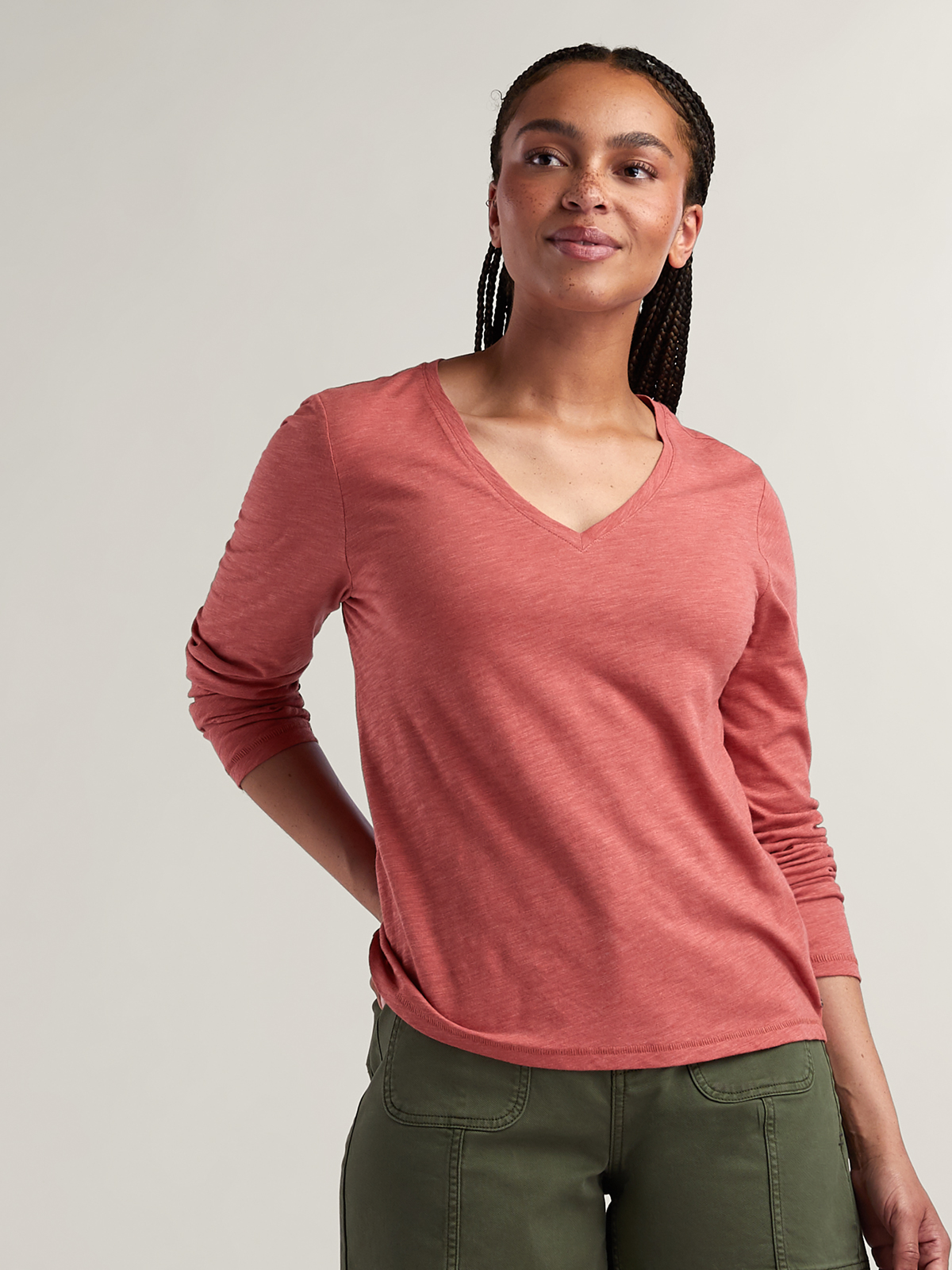 Women's V Neck Long Sleeve T Shirt: Maverick | Title Nine