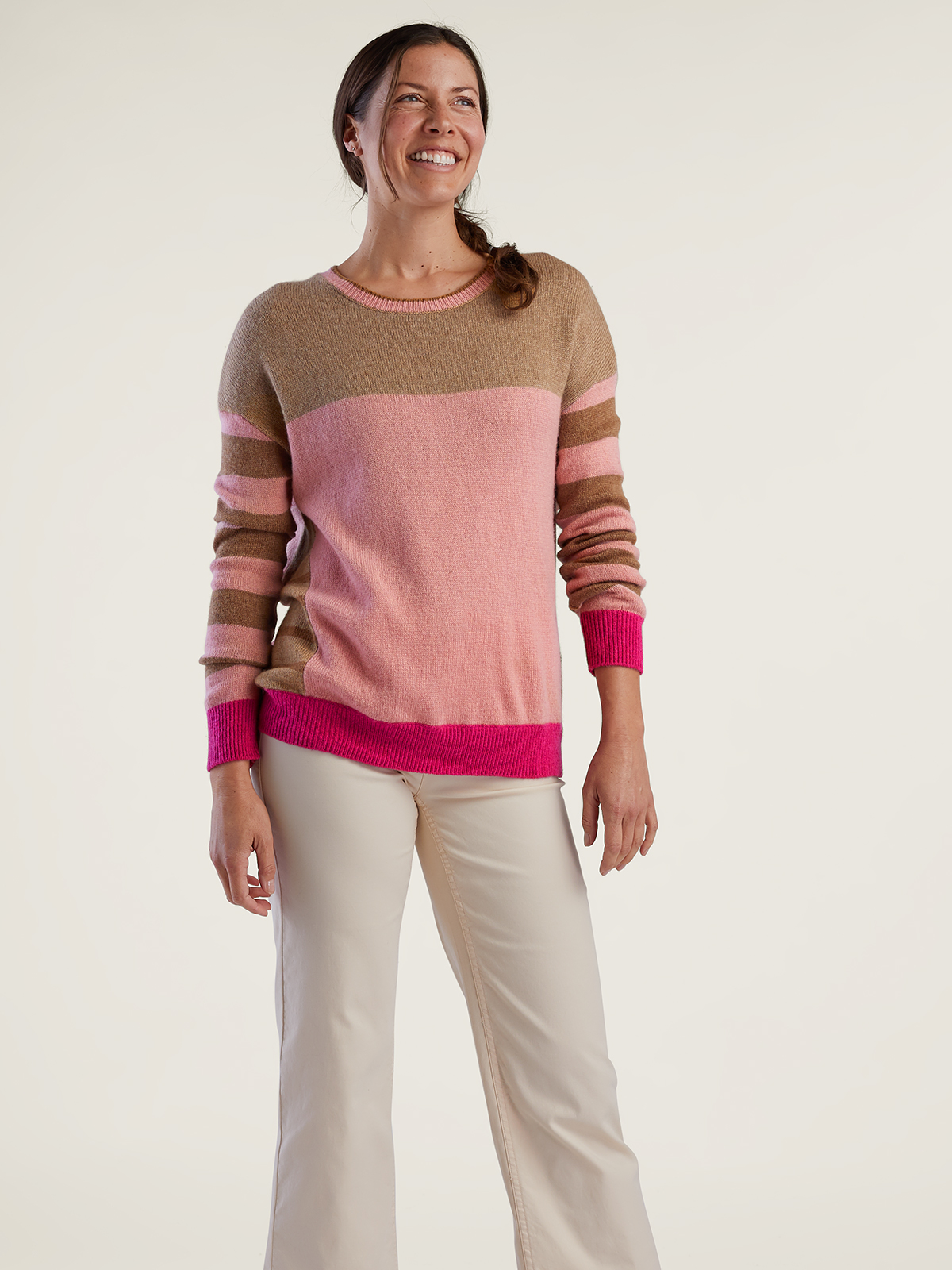 洋楽 KNIT WIT - DA KROW LILILEIDY Women's Long Sleeve Crew Neck Sweatshirt Knit Pullover