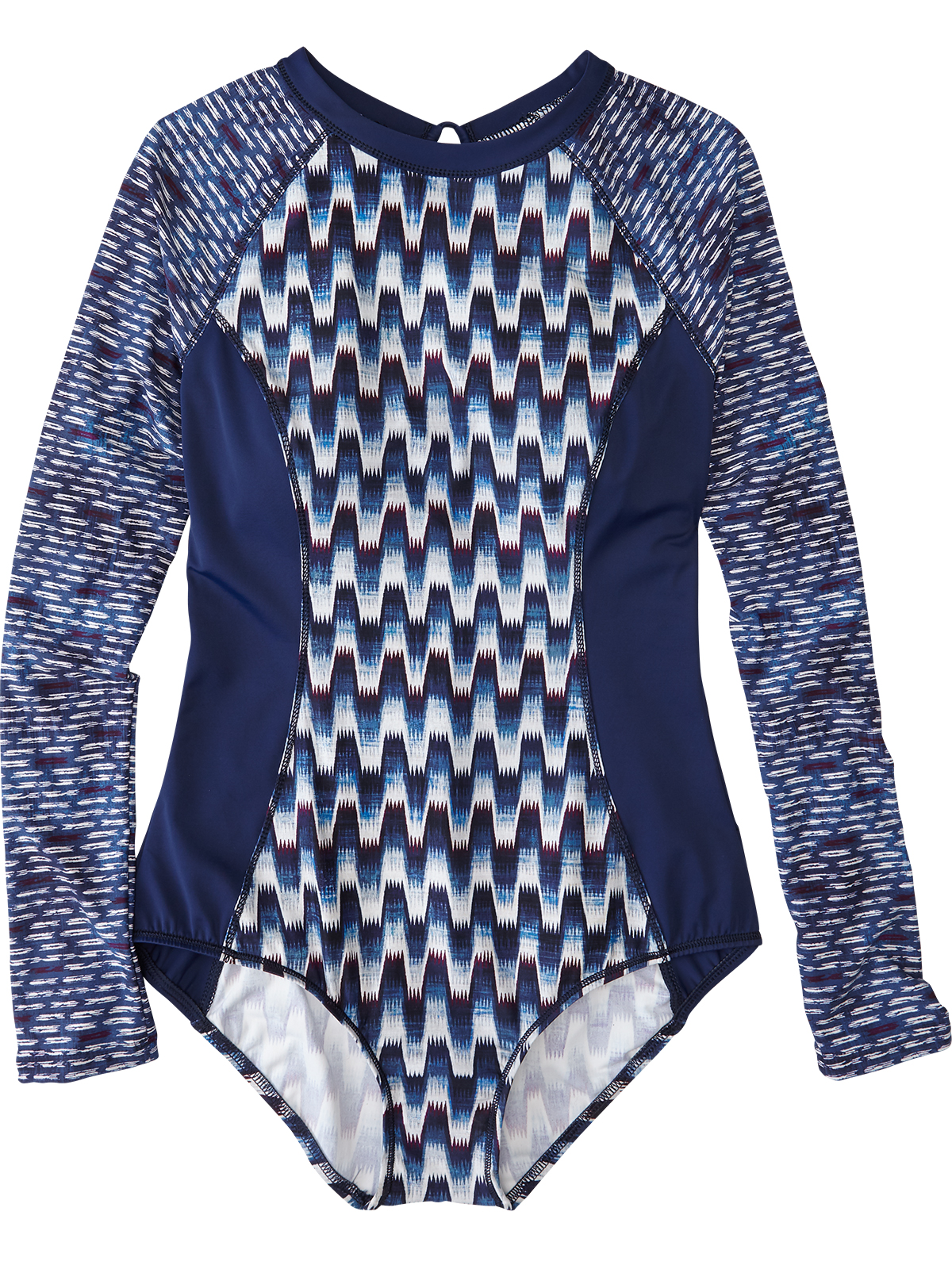 Long Sleeve One Piece Swimsuit Zenith Shibori
