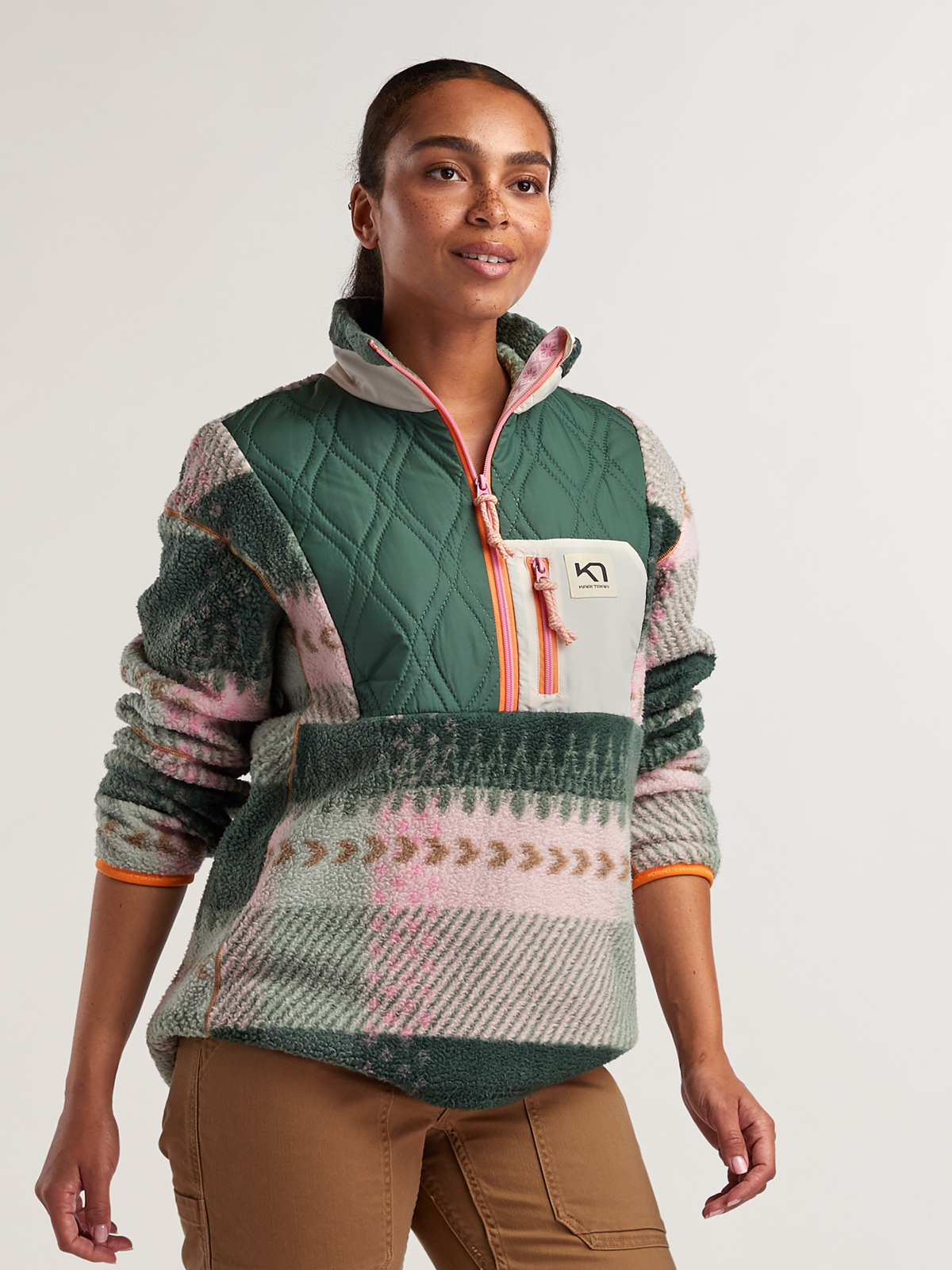 Kari Traa Rothe Women Quilted 1/2 Zip Pullover