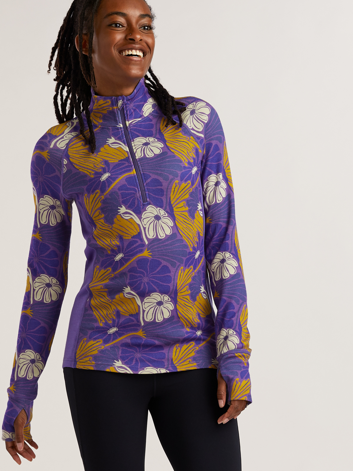Wild Rye Women's Bassett 1/4 Zip Merino Base Layer Top | Title Nine