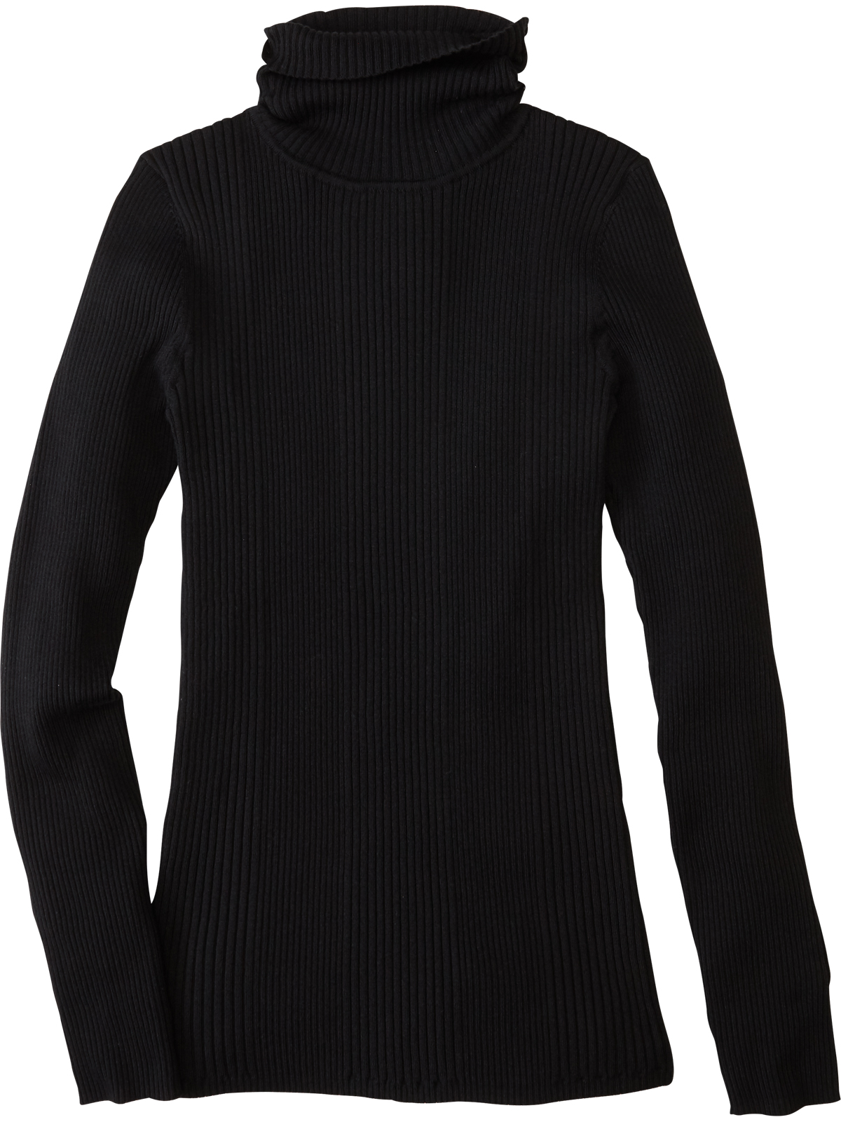 black ribbed turtleneck sweater