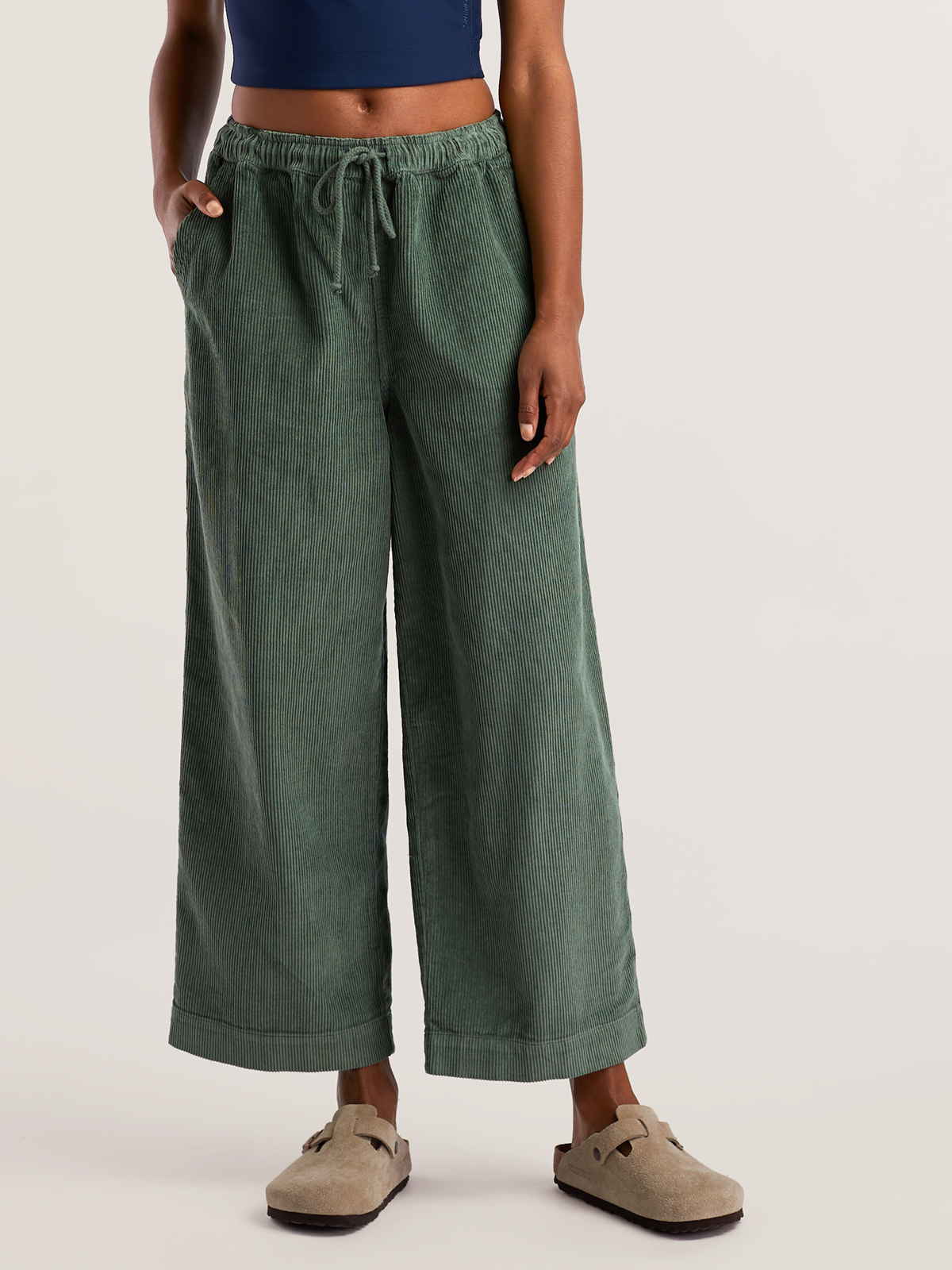 Toad&Co Women's Pull On Wide Leg Corduroy Pants Cascadia | Title Nine