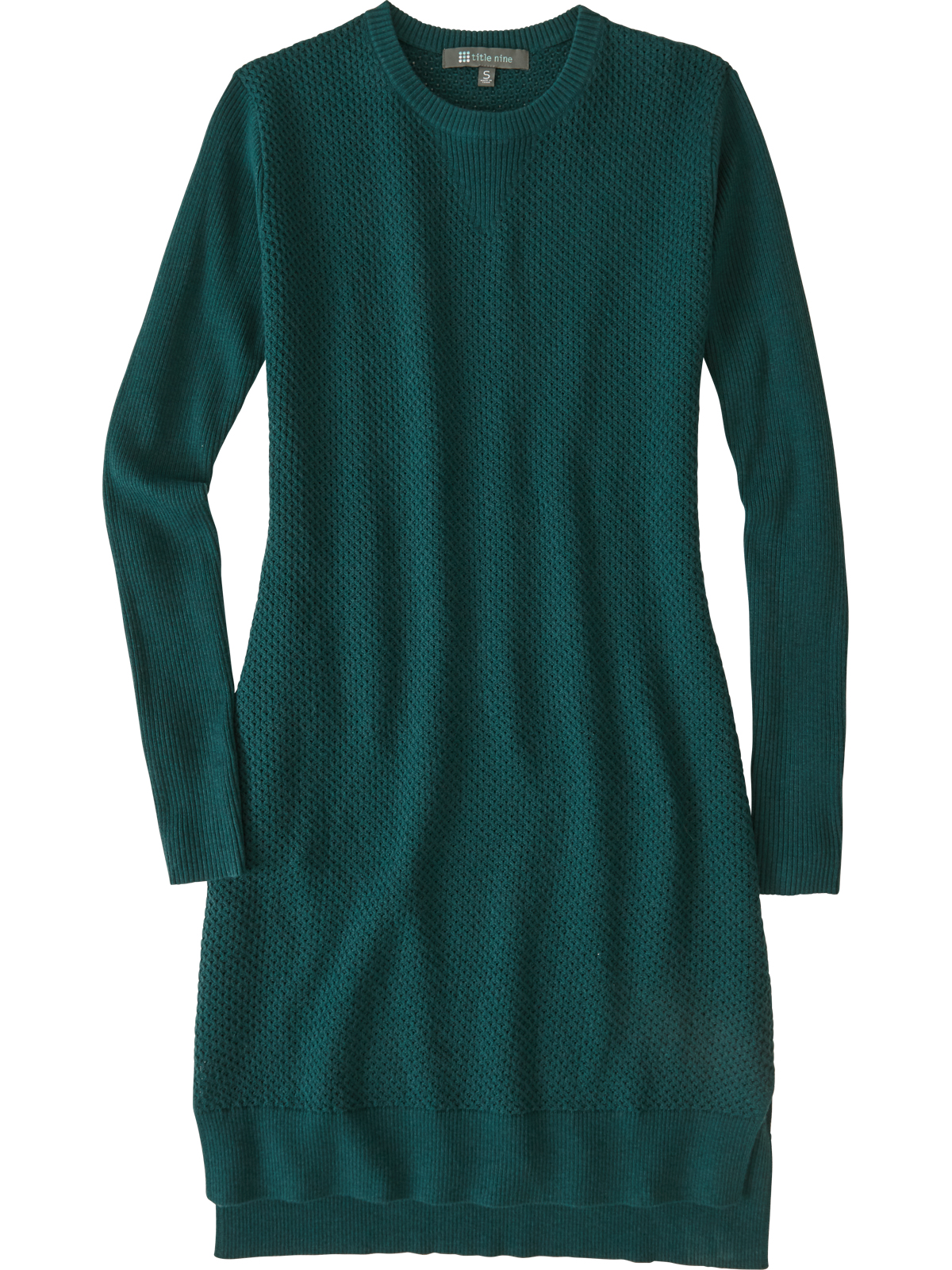 Sweater Dress: Woolicious Waffle Crewneck Dress | Title Nine