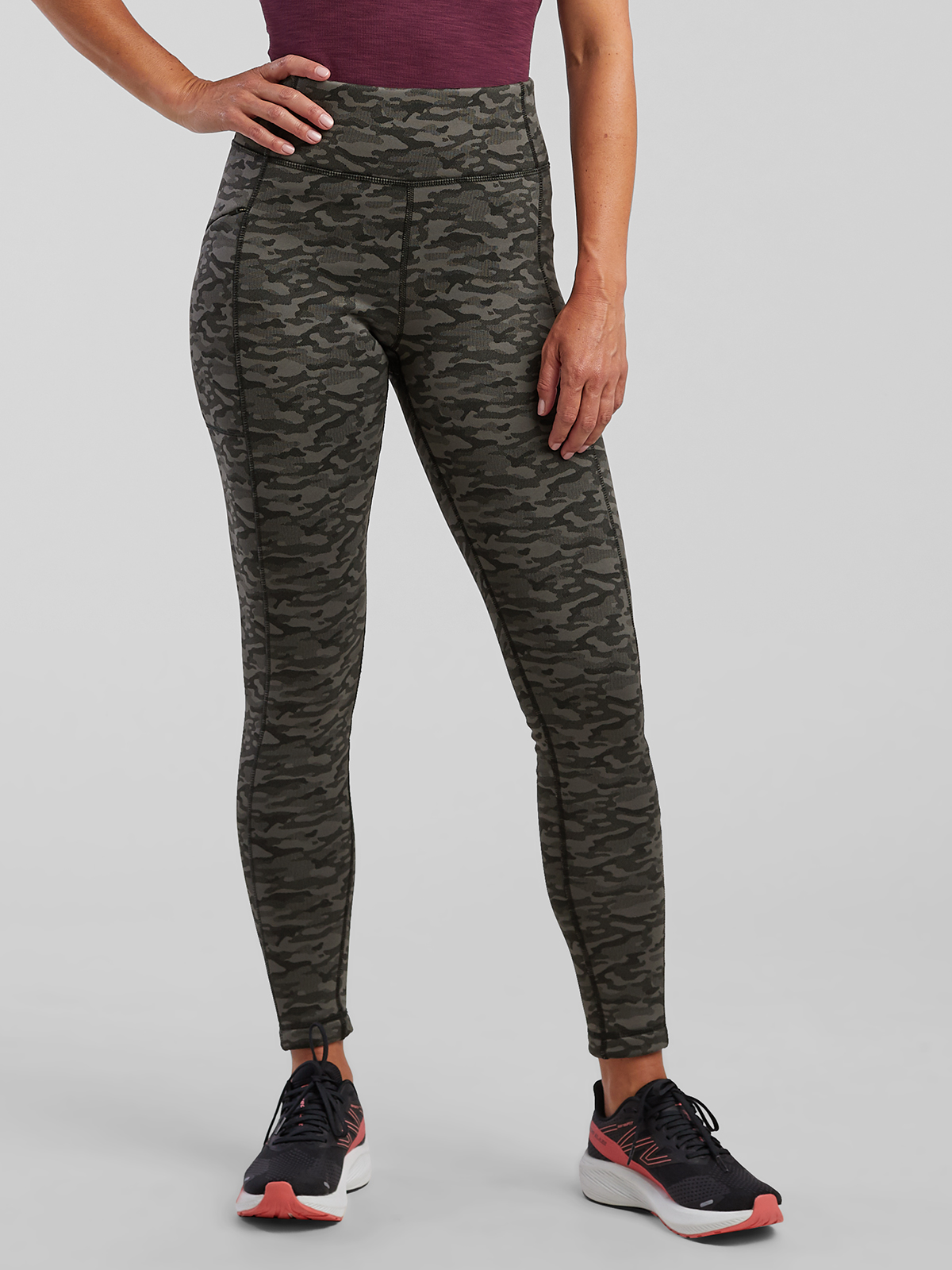 Women's Fleece Lined Leggings Crash Petite Camo