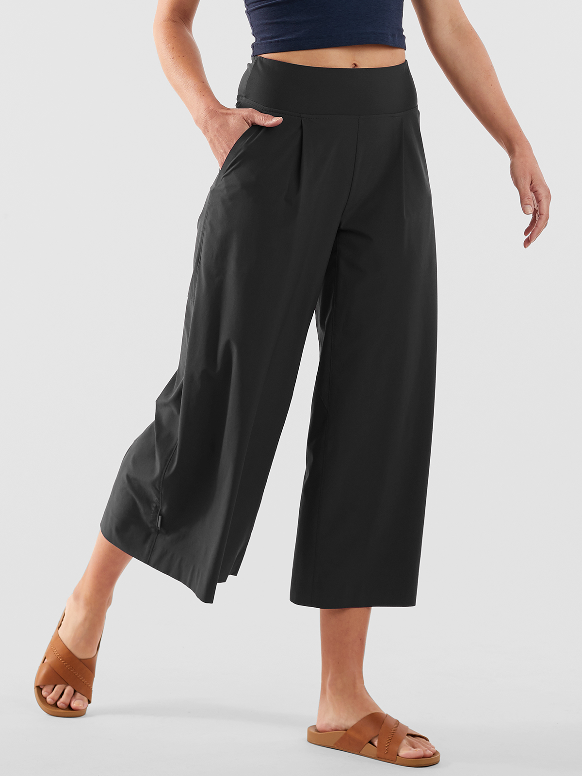 High Waisted Wide Leg Pants Round Trip
