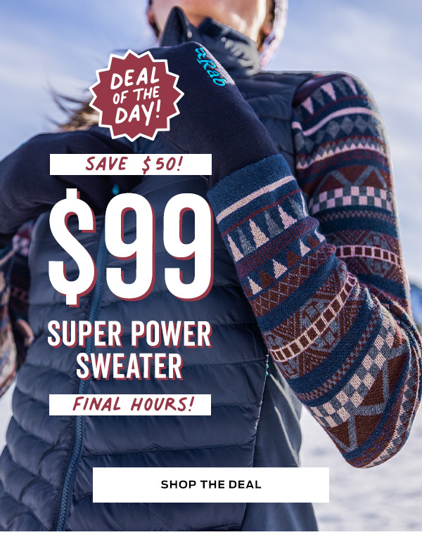 Shop the Super Power 1/4 Zip Sweater - Chamonix at $99 Today Only