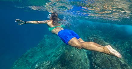 Halcurt Women's Swimming Shorts UV Protection Boyleg Sporty Swimming Shorts Water Sports Board Shorts 