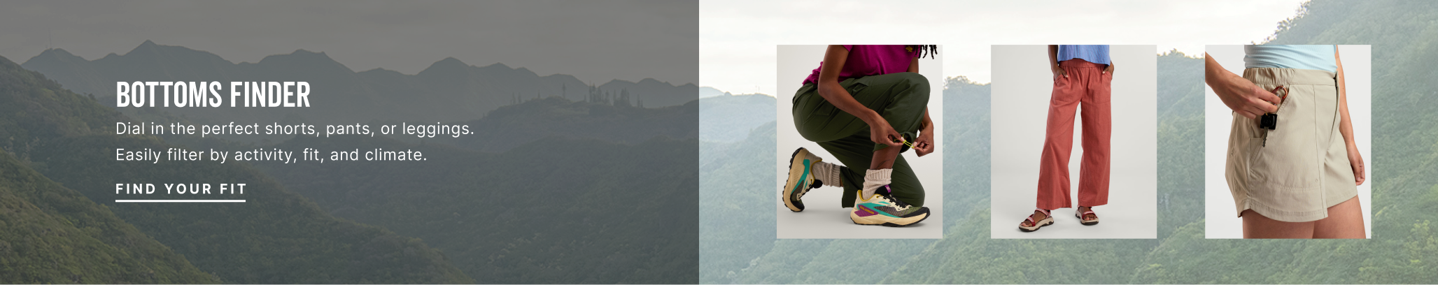 dial in the perfect pants, leggings, or shorts