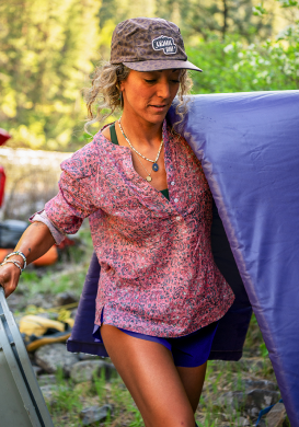 Women's Trucker Hat: Galleria - Pasque Flowers | Title Nine