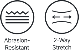 Abrasion-resistant, 2-way stretch