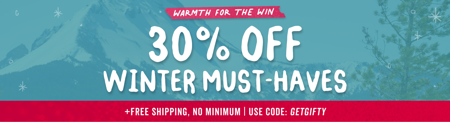 shop 30 percent off cozy must haves, price as marked. plus, get free shipping with code getgifty