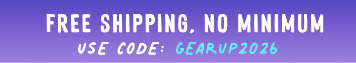 free shipping no minimum with code gearup2026