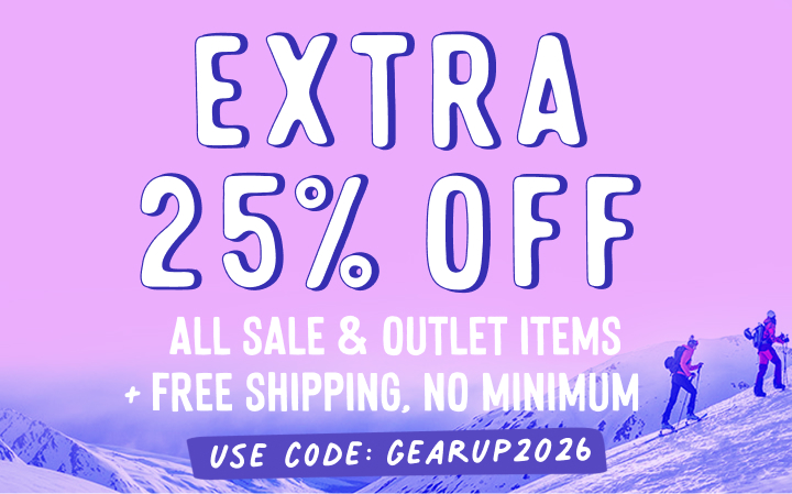 shop the resolutions sale and get an extra 25 percent off all sale and outlet items plus free shipping with code gearup2026