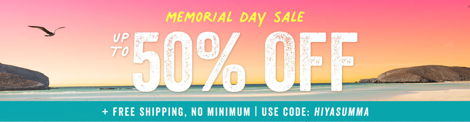 long weekend sale up to 50 percent off plus free ship no minimum with code hiyasumma