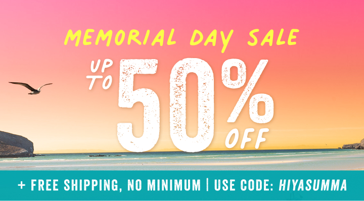 long weekend sale up to 50 percent off plus free ship no minimum with code hiyasumma