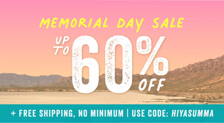 memorial day weekend sale up to 60 percent off plus free ship no minimum with code hiyasumma
