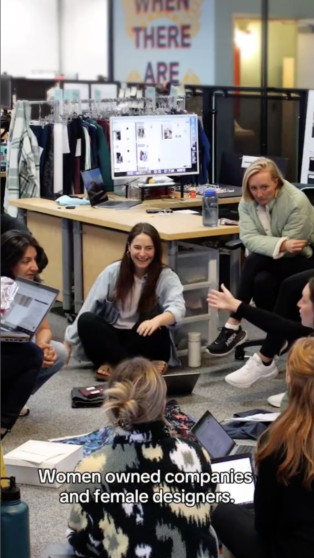 Still image from video: Swimwear designed, developed and made by women