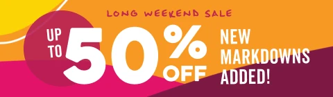 shop the sale | new markdowns added up to 50 percent off